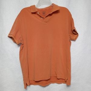 J Crew men's polo shirt size L Orange